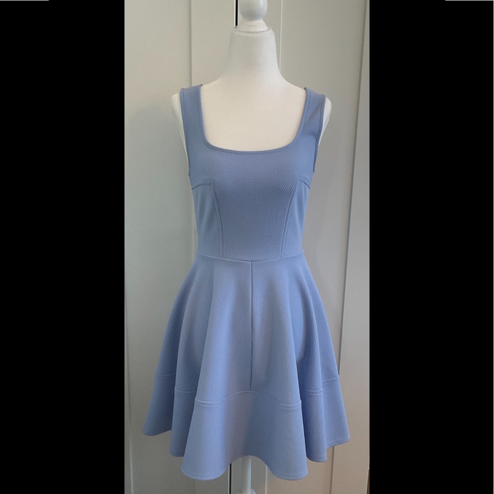 Lulu's Baby Blue Fit and Flare Dress Size Small